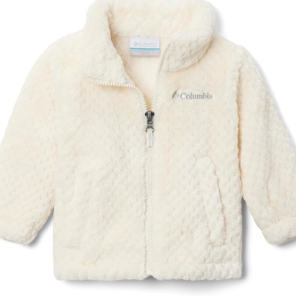 Columbia Girls' Fire Side Sherpa Full Cream Fleece Serpa Jacket Small/8